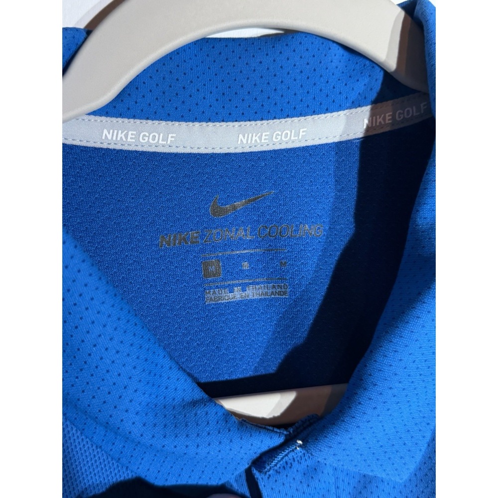 Nike Zonal Cooling Nike Golf Polo Mens Size Medium Blue - Picture 3 of 9